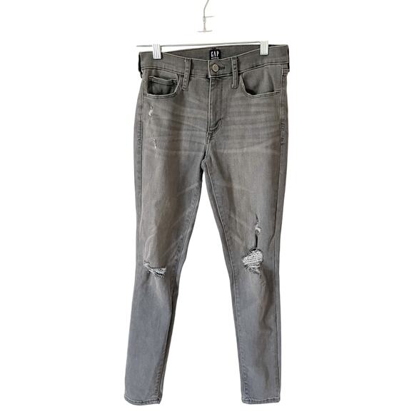Gap Favorite Distressed Jegging Denim Jeans Gray Size 2/26 - Picture 1 of 8